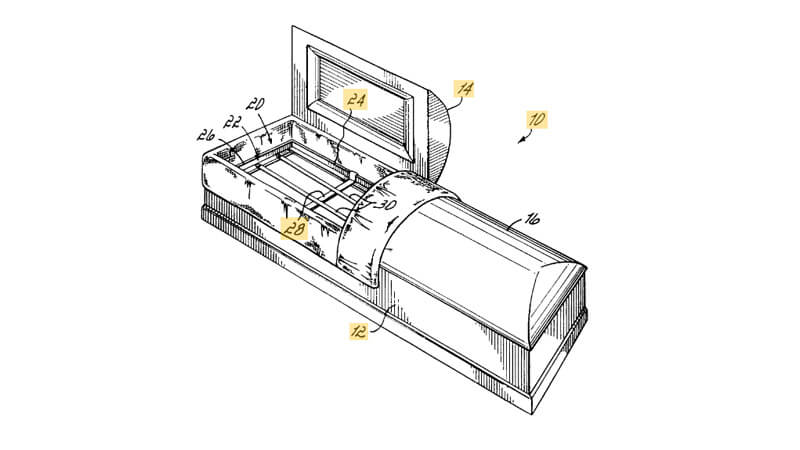 casket bed patent example