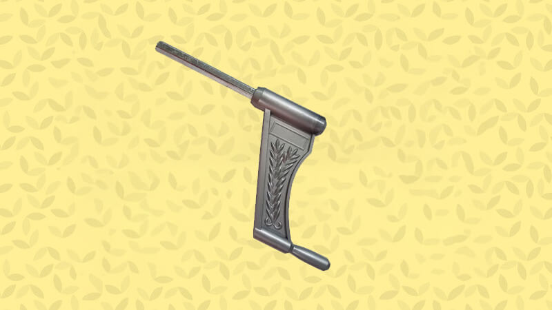 A casket key on a stylized background