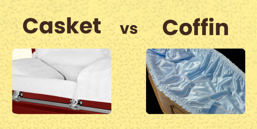 casket vs coffin interior lining
