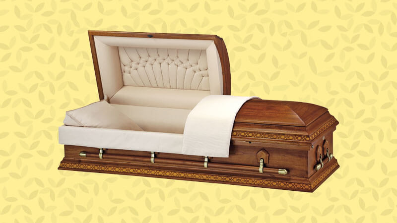wooden type of casket