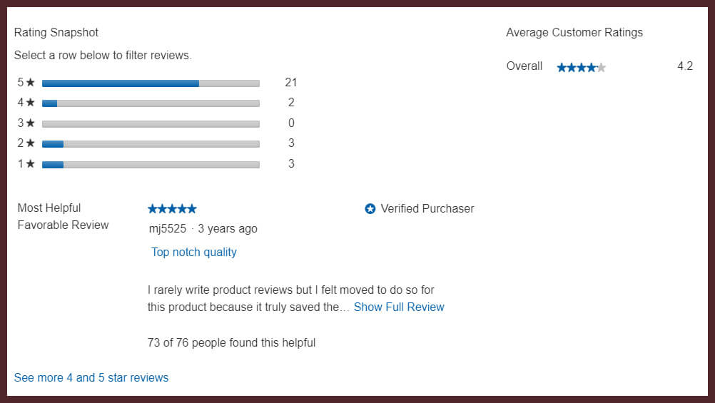 costco review page for titan casket screenshot