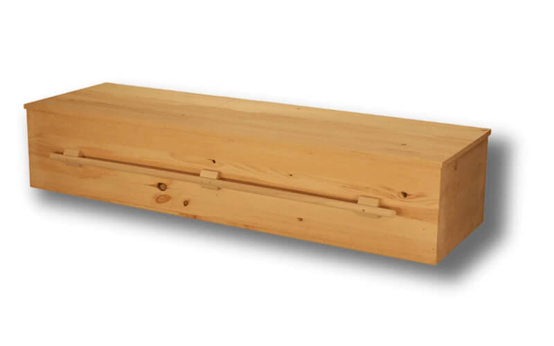 pine box casket example