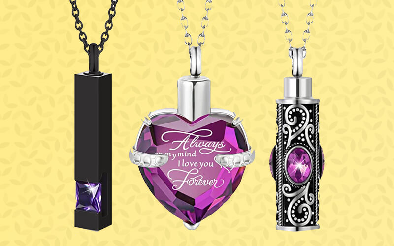 3 pieces cremation urn necklace
